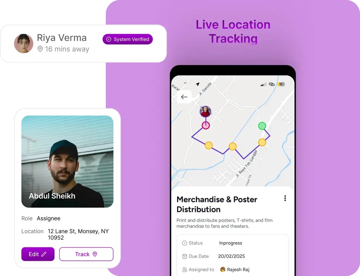 Live Employee Tracking - Keep up with your team in real time. Our intuitive dashboard lets you see where everyone is, so you can manage shifts and support your workforce seamlessly.